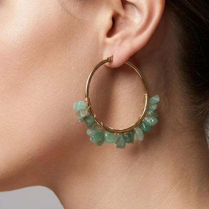 Gemstone Chip Earrings