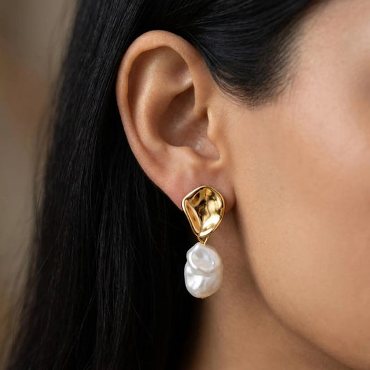 Baroque Pearl Drop Earrings