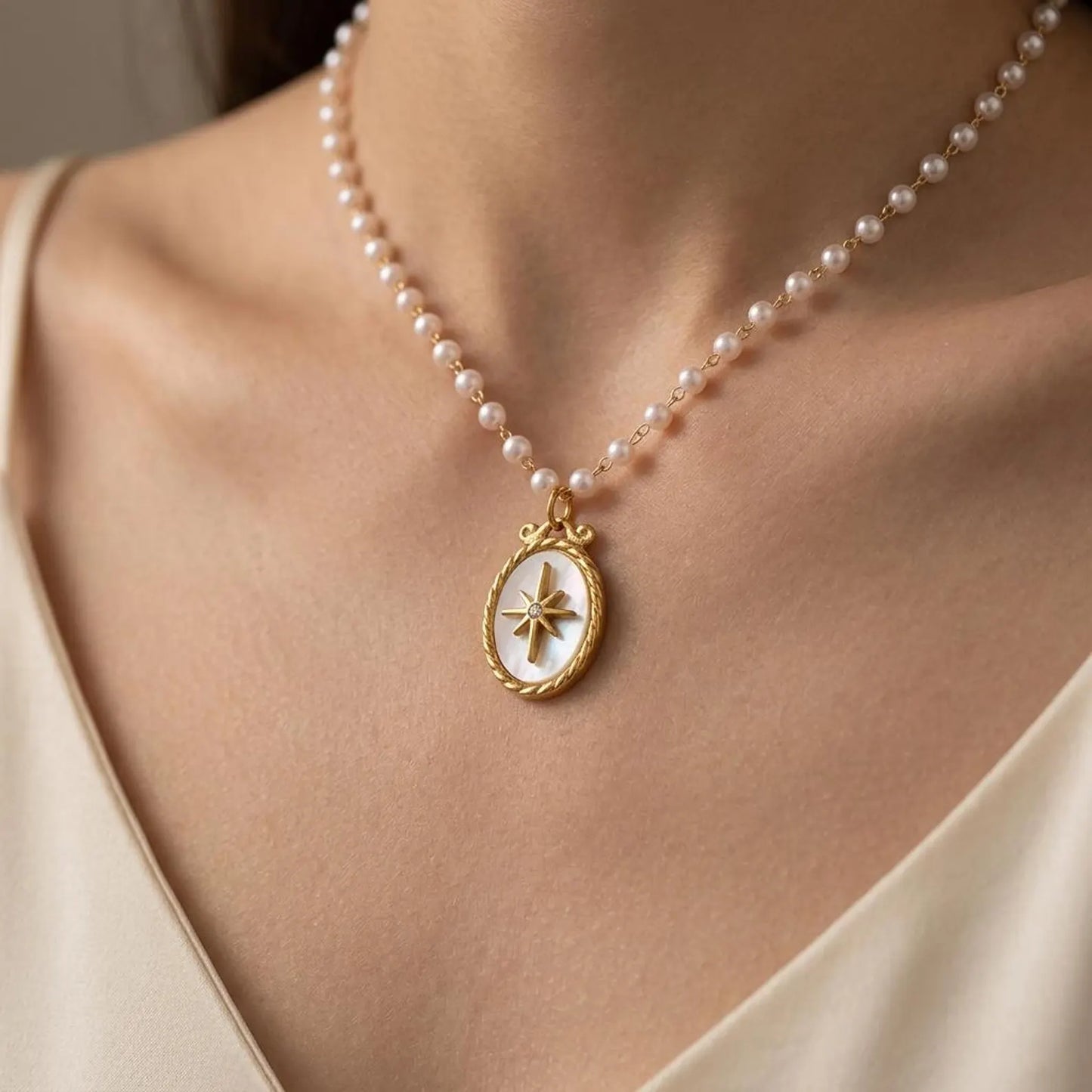 North Star Pearl Necklace