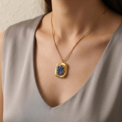 Lapis Lazuli Medallion Necklace