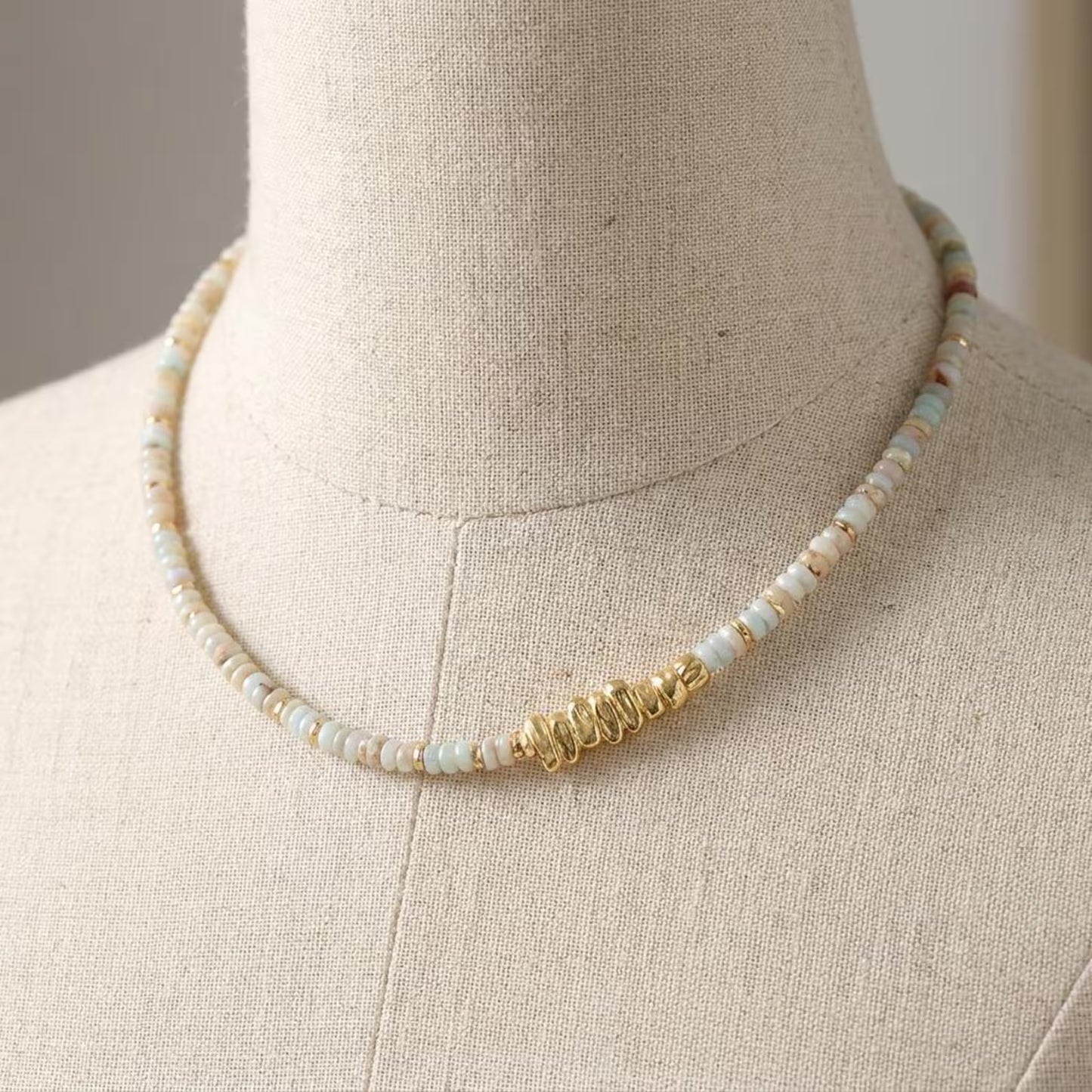Pastel Heishi Nugget Necklace