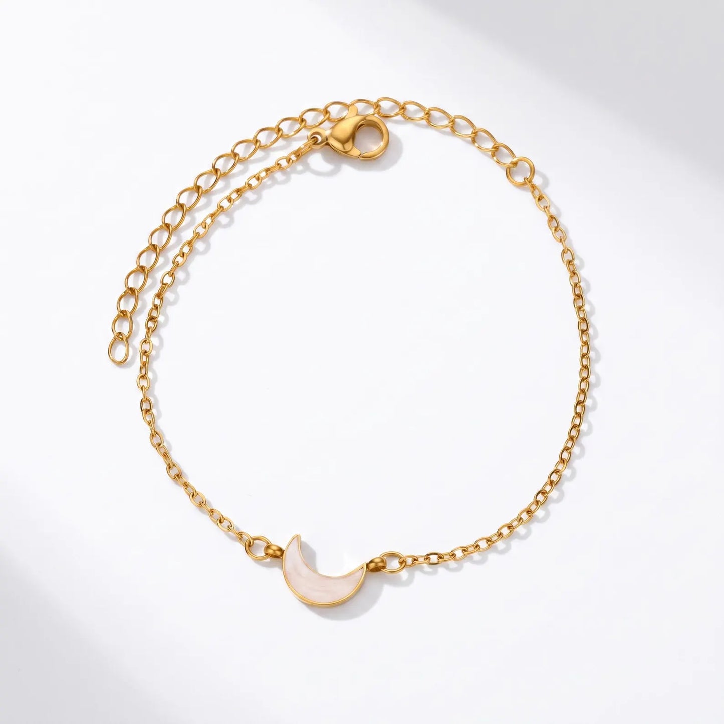 Pearl Crescent Moon Bracelet