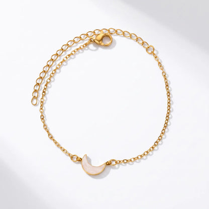 Pearl Crescent Moon Bracelet