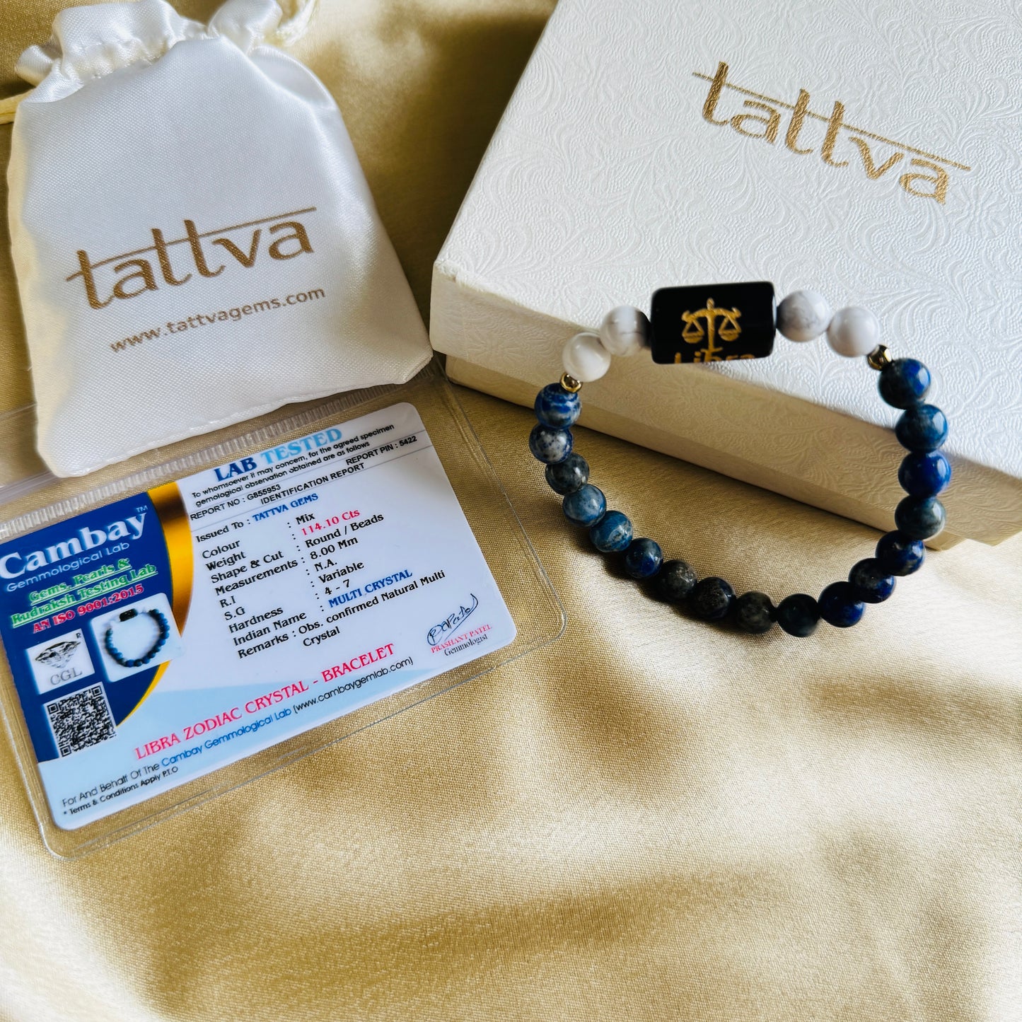 Libra (Tula) Rashi Zodiac Bracelet