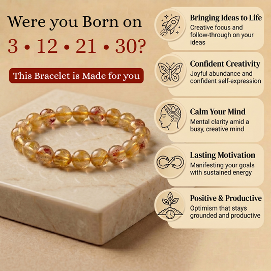 Mulank 3 Bracelet | For Born on 3, 12, 21 & 30