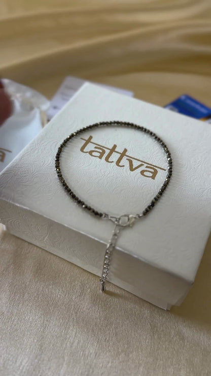 Raw Pyrite Anklet