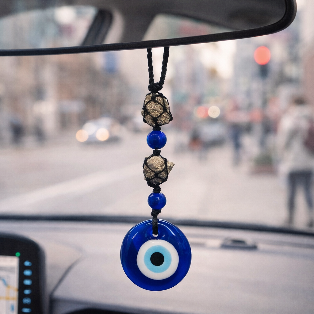 Nazar Rakshak with Evil Eye and Pyrite stone