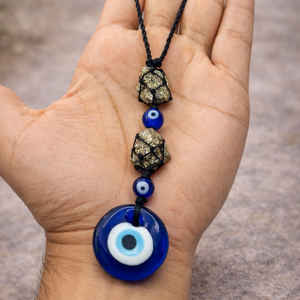 Nazar Rakshak with Evil Eye and Pyrite stone