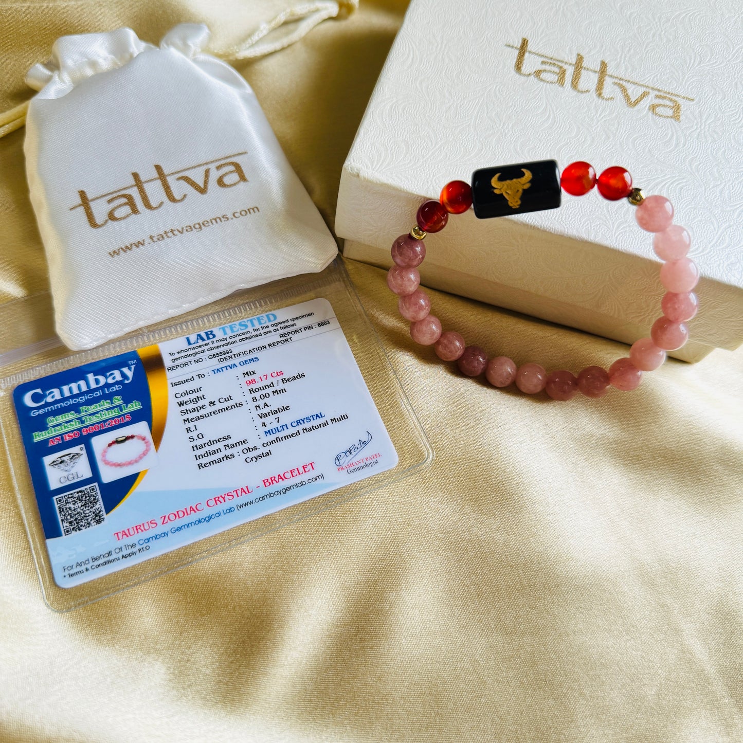 Taurus (Vrishabh) Rashi Zodiac Bracelet